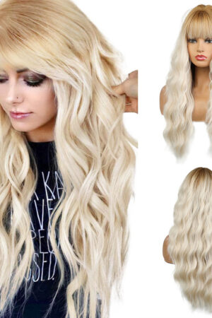 Long Blonde Wave Wig for Sex Doll