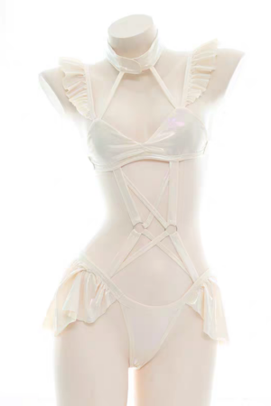 Laser Sexy Hollow One Piece Swimsuit For Sex Doll