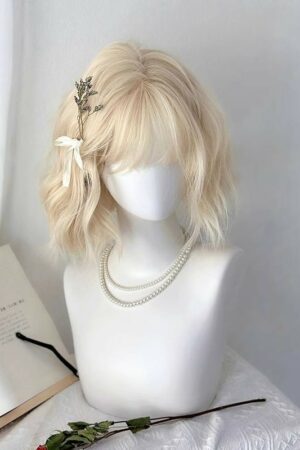 Sex Doll Wigs - Golden Korean Wool Curl Short Hair