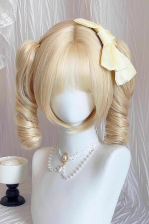 Sex Doll Wigs - Golden Korean Wool Curl Short Hair