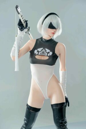 YoRHa - 4ft7/140cm Anime Cosplay 2B Sex Doll - US Warehouse